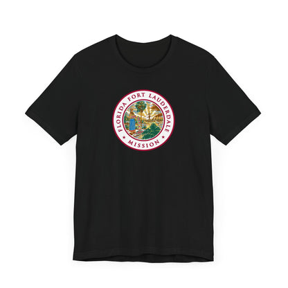 Florida Fort Lauderdale Mission State Flag Logo (White Border) T-shirt - Latter-Day Saint LDS Missionary Gift - Book of Mormon