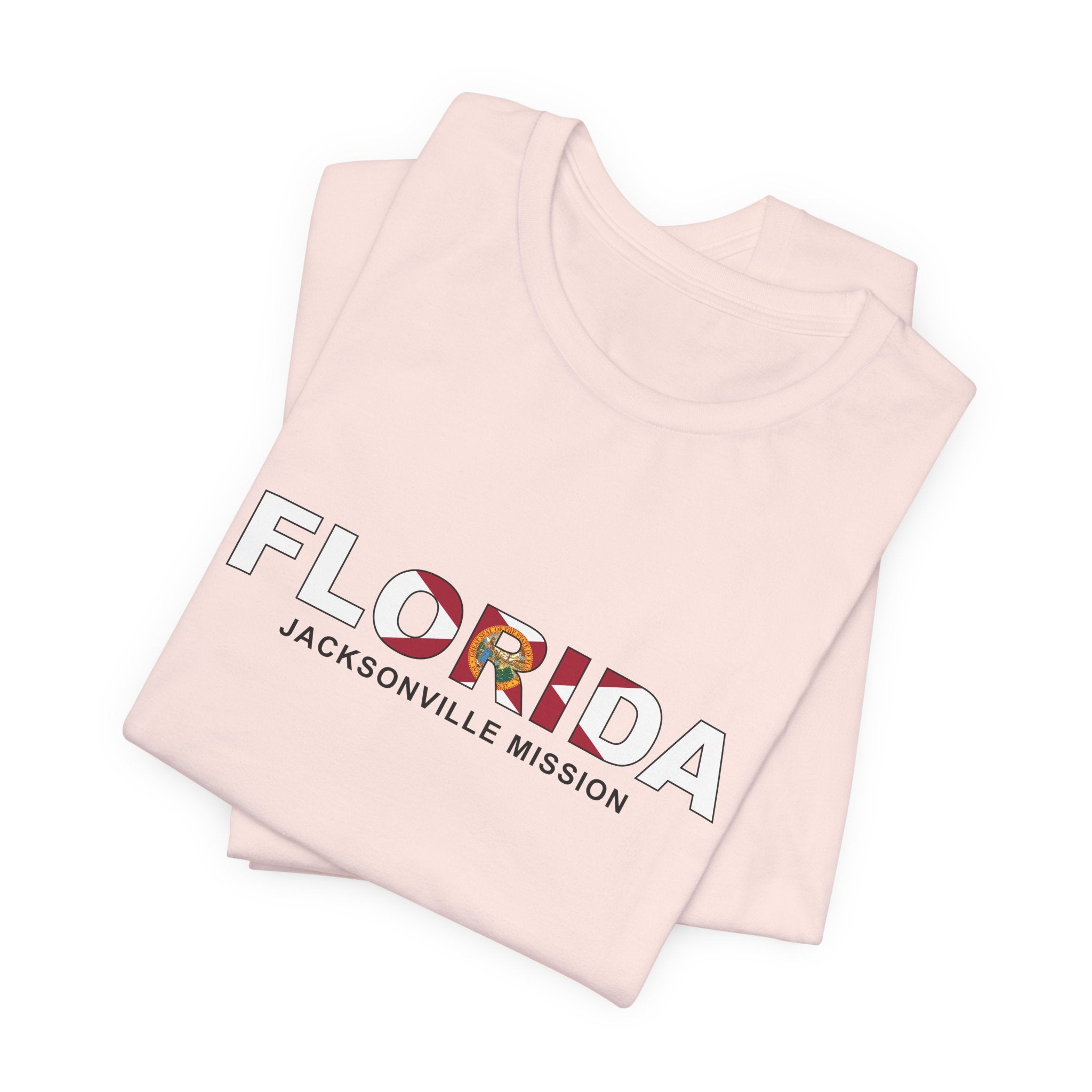 Florida Jacksonville Mission Flag Title T-shirt - Latter-Day Saint LDS Missionary Gift - Book of Mormon