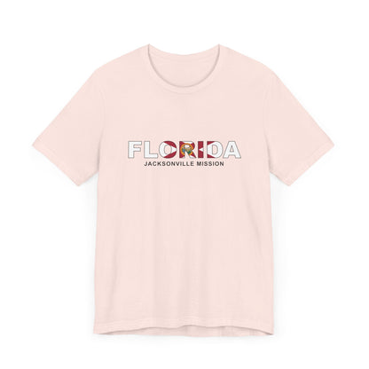 Florida Jacksonville Mission Flag Title T-shirt - Latter-Day Saint LDS Missionary Gift - Book of Mormon