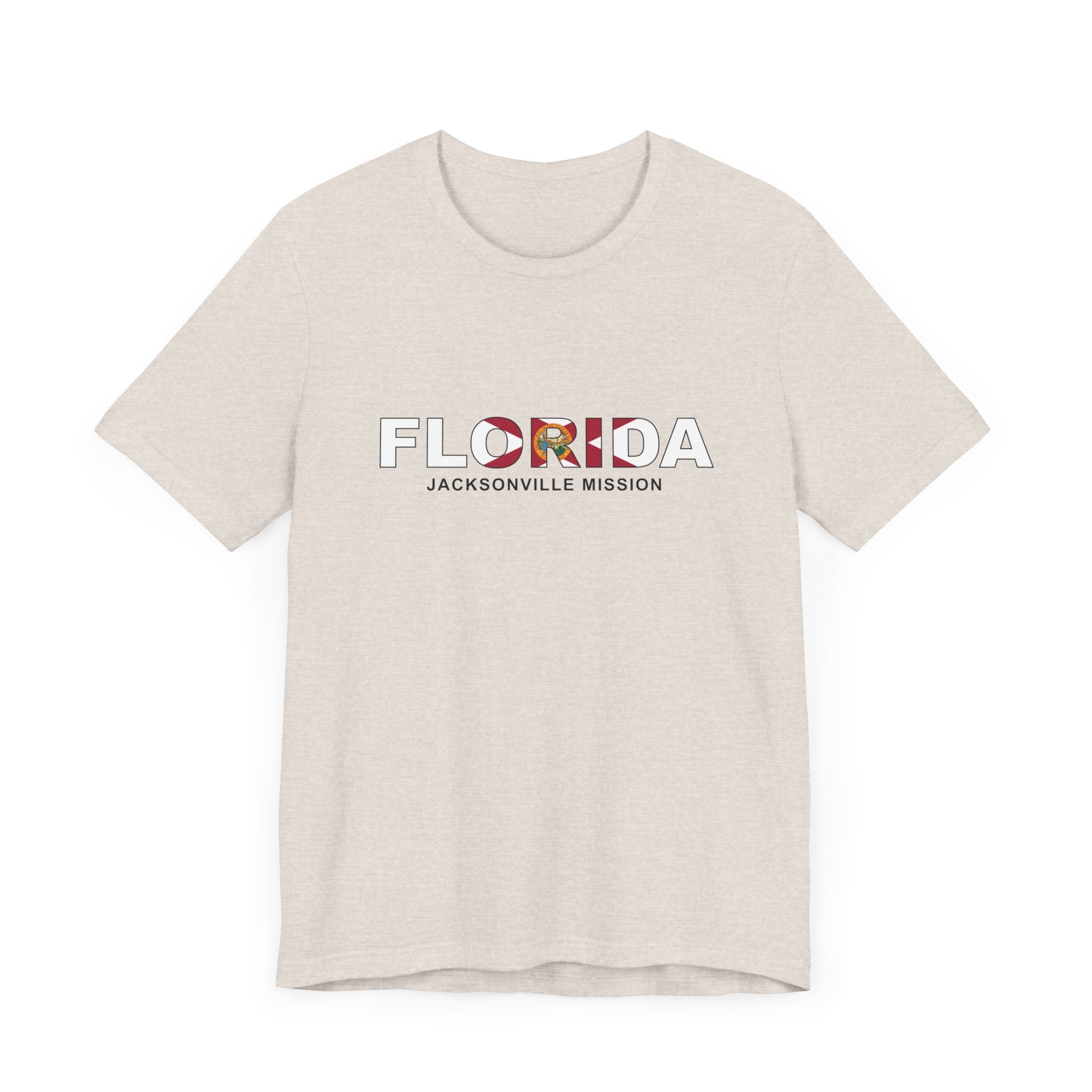 Florida Jacksonville Mission Flag Title T-shirt - Latter-Day Saint LDS Missionary Gift - Book of Mormon