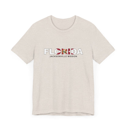 Florida Jacksonville Mission Flag Title T-shirt - Latter-Day Saint LDS Missionary Gift - Book of Mormon