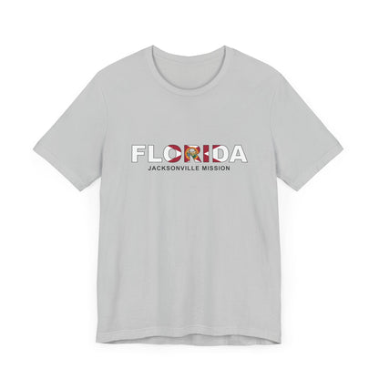 Florida Jacksonville Mission Flag Title T-shirt - Latter-Day Saint LDS Missionary Gift - Book of Mormon