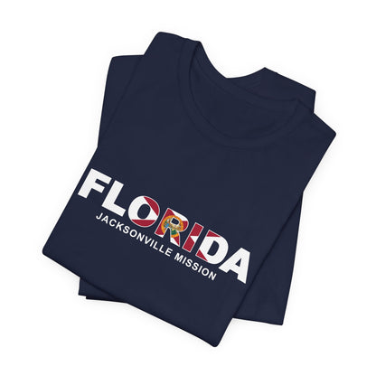 Florida Jacksonville Mission Flag Title T-shirt - Latter-Day Saint LDS Missionary Gift - Book of Mormon