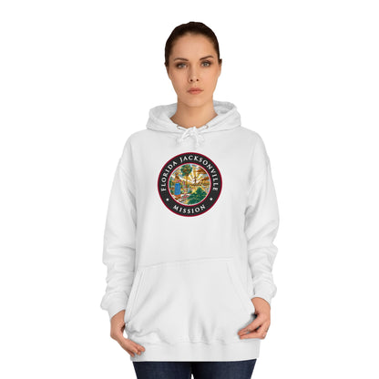 Florida Jacksonville Mission State Flag Logo (Black Border) College Hoodie