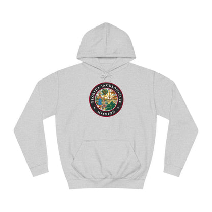 Florida Jacksonville Mission State Flag Logo (Black Border) College Hoodie