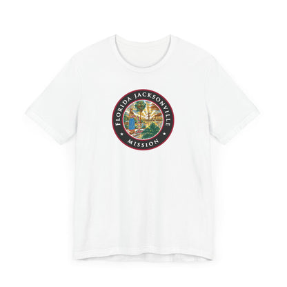 Florida Jacksonville Mission State Flag Logo (Black Border) T-shirt - Latter-Day Saint LDS Missionary Gift - Book of Mormon