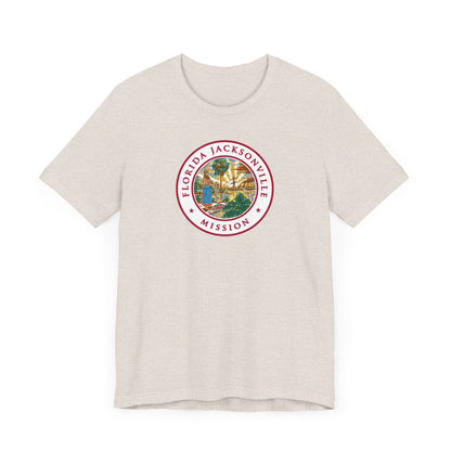 Florida Jacksonville Mission State Flag Logo (White Border) T-shirt - Latter-Day Saint LDS Missionary Gift - Book of Mormon