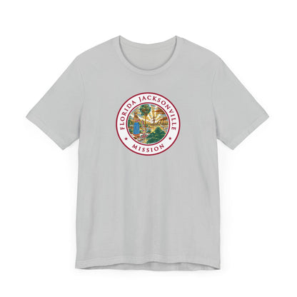 Florida Jacksonville Mission State Flag Logo (White Border) T-shirt - Latter-Day Saint LDS Missionary Gift - Book of Mormon