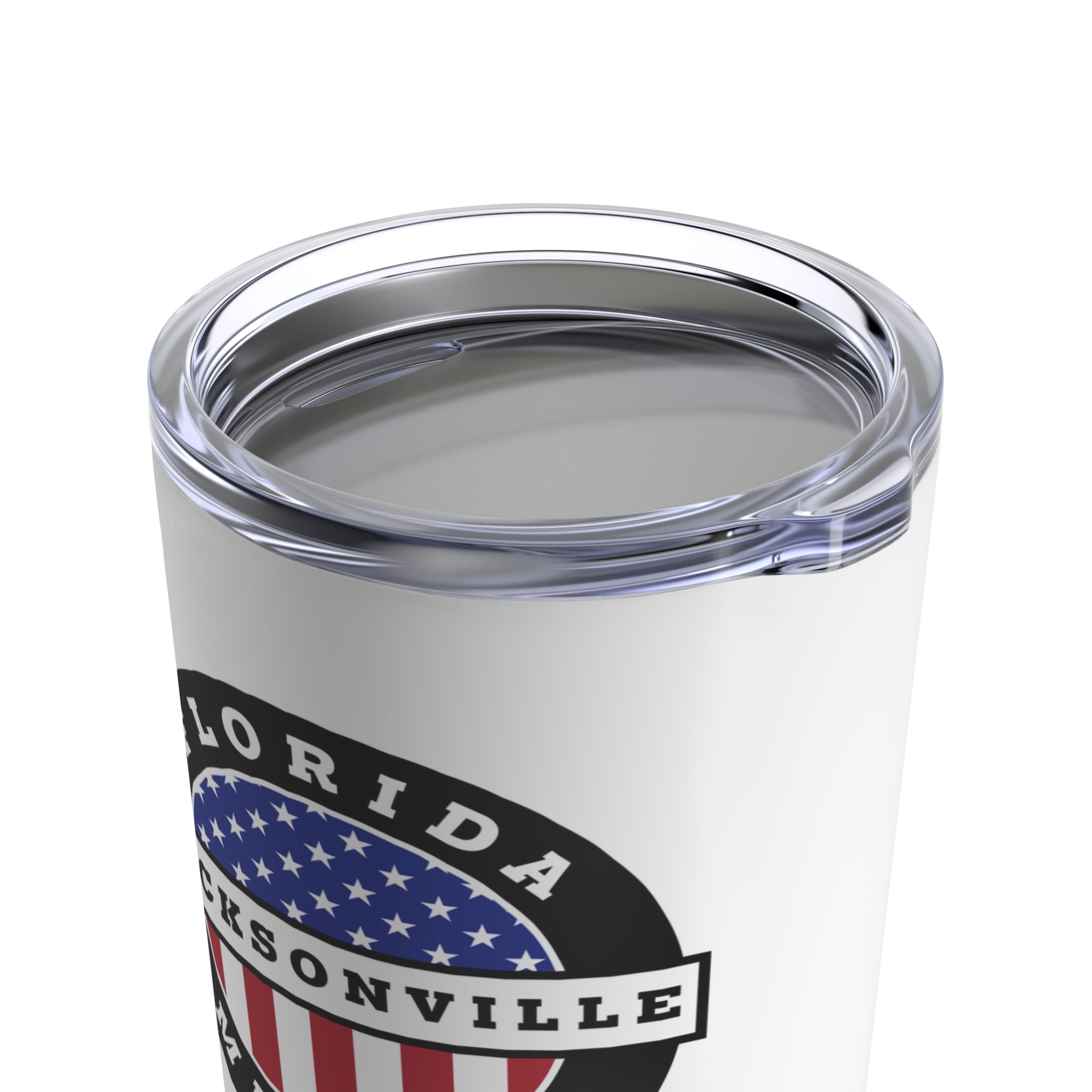 Florida Jacksonville Mission USA Flag Logo Tumbler 20oz White - Latter-Day Saint LDS Missionary Gift - Book of Mormon