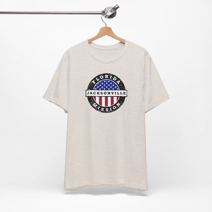 Florida Jacksonville Mission Vintage Circular USA Flag T-Shirt - Latter-Day Saint LDS Missionary Gift - Book of Mormon