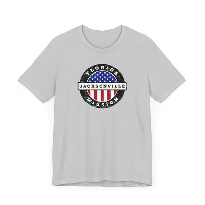 Florida Jacksonville Mission Vintage Circular USA Flag T-Shirt - Latter-Day Saint LDS Missionary Gift - Book of Mormon