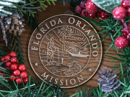 Florida Orlando Mission Christmas Ornament - Latter-Day Saint LDS Missionary Gift - Book of Mormon