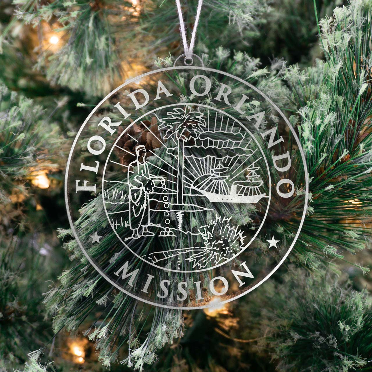 Florida Orlando Mission Christmas Ornament - Latter-Day Saint LDS Missionary Gift - Book of Mormon