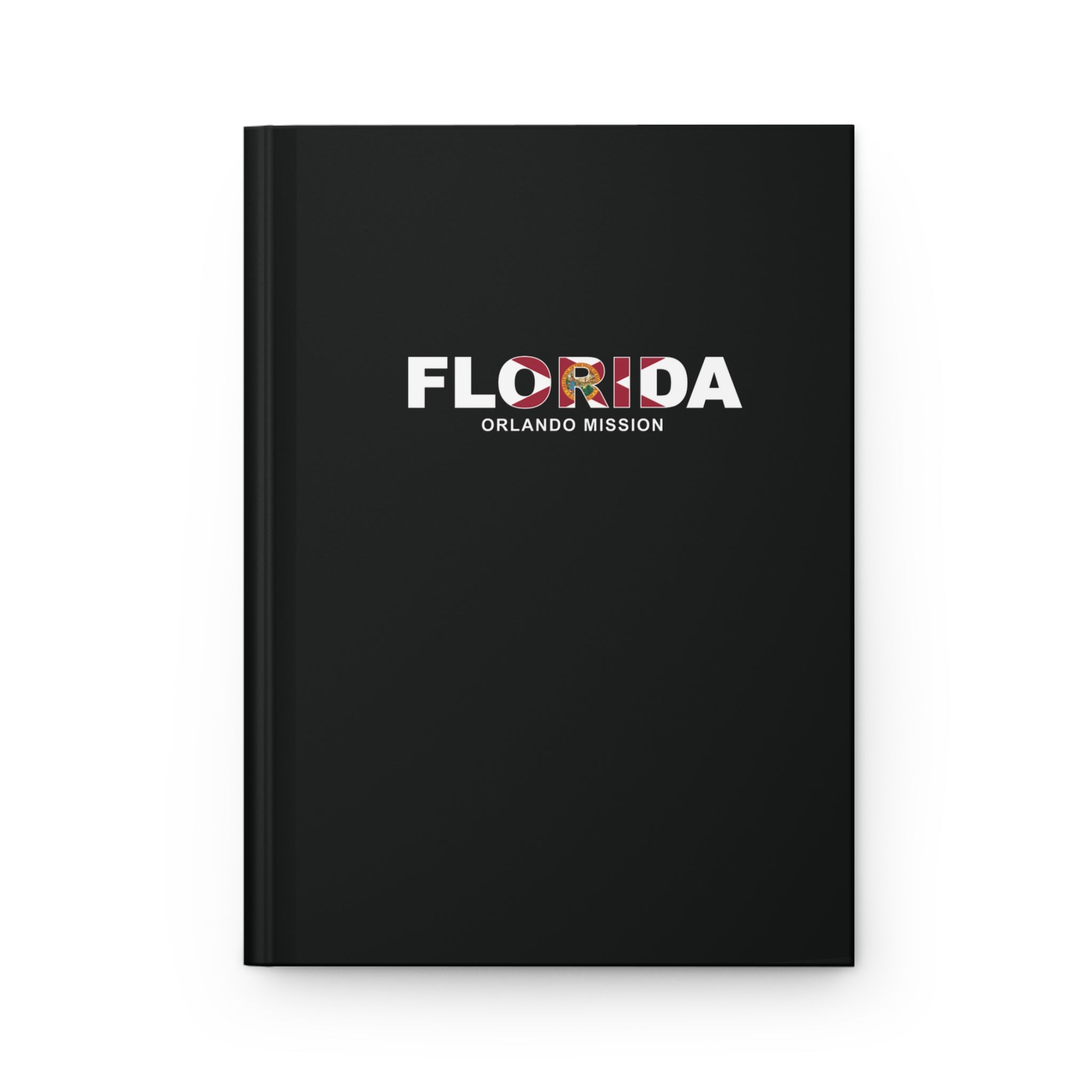 Florida Orlando Mission Flag Title Black Hardcover Journal Matte - Latter-Day Saint LDS Missionary Gift - Book of Mormon