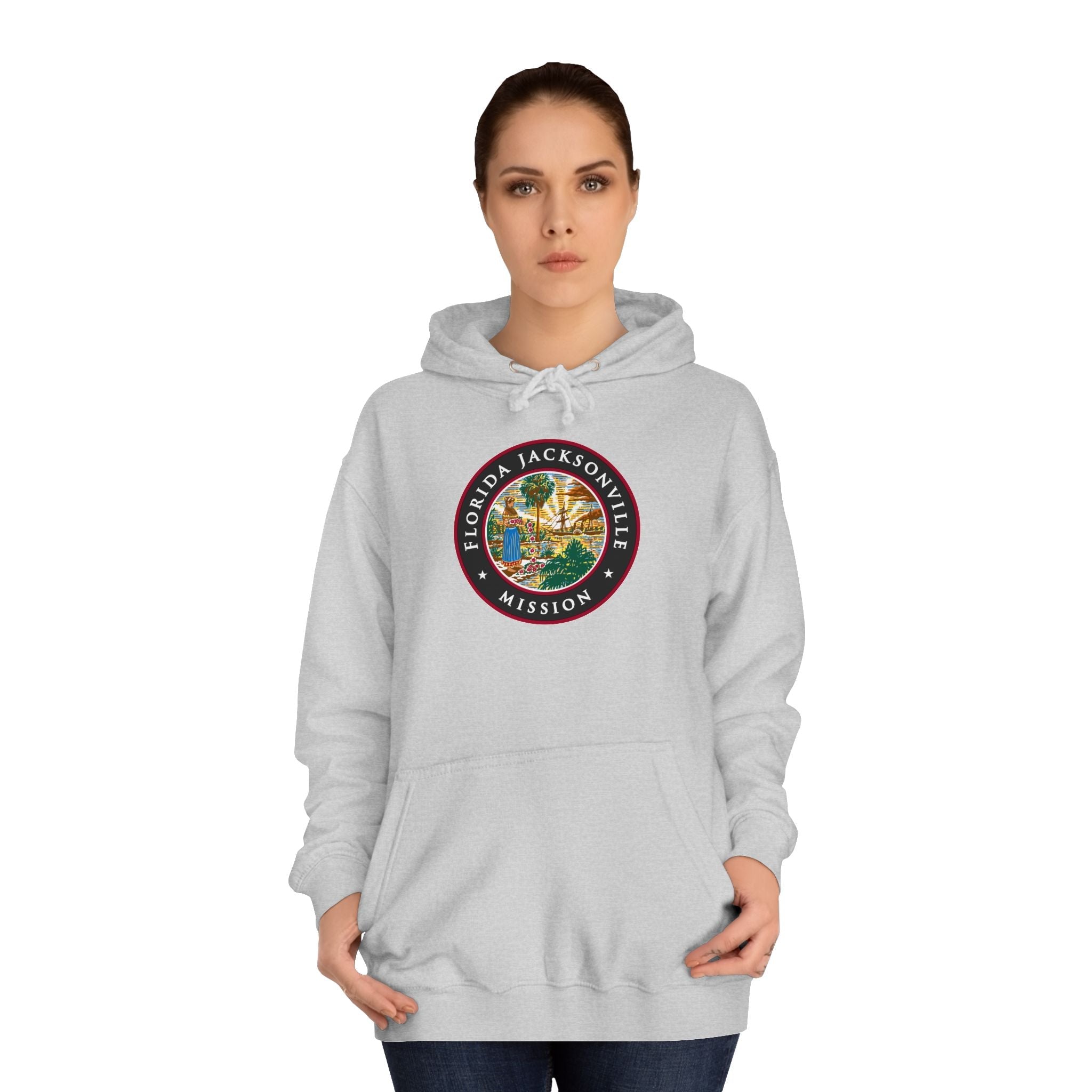 Florida Orlando Mission State Flag Logo (Black Border) College Hoodie