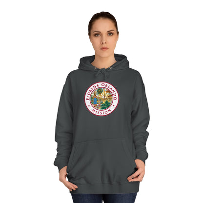 Florida Orlando Mission State Flag Logo (White Border) College Hoodie