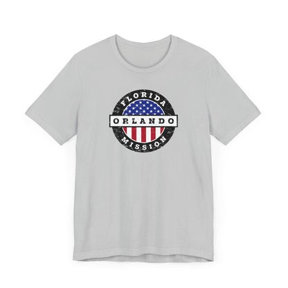 Florida Orlando Mission Vintage Circular USA Flag T-Shirt - Latter-Day Saint LDS Missionary Gift - Book of Mormon