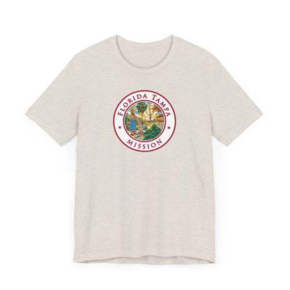 Florida Tampa Mission State Flag Logo (White Border) T-shirt - Latter-Day Saint LDS Missionary Gift - Book of Mormon