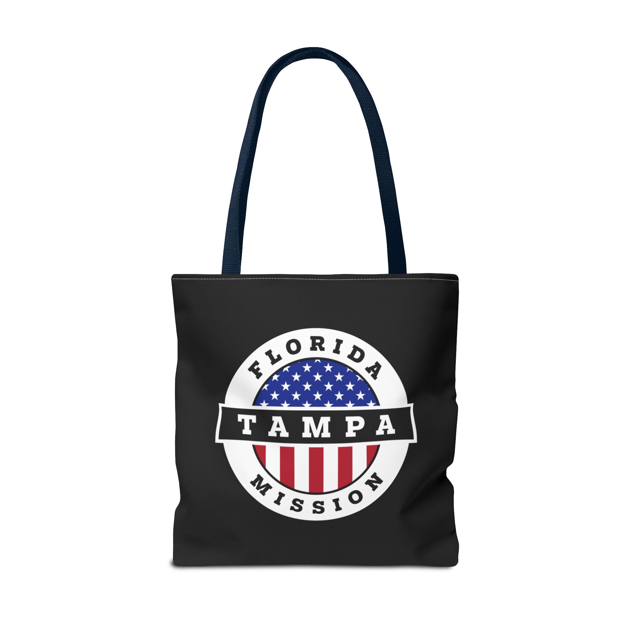 Florida Tampa Mission USA Flag Logo Tote Bag Black - Latter-Day Saint LDS Missionary Gift - Book of Mormon