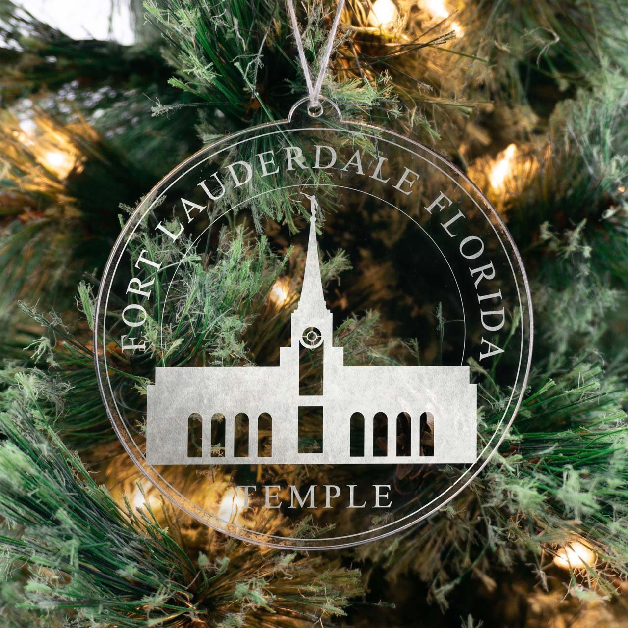 Fort Lauderdale Florida Temple Christmas Ornament - Latter-Day Saint LDS Missionary Gift - Book of Mormon