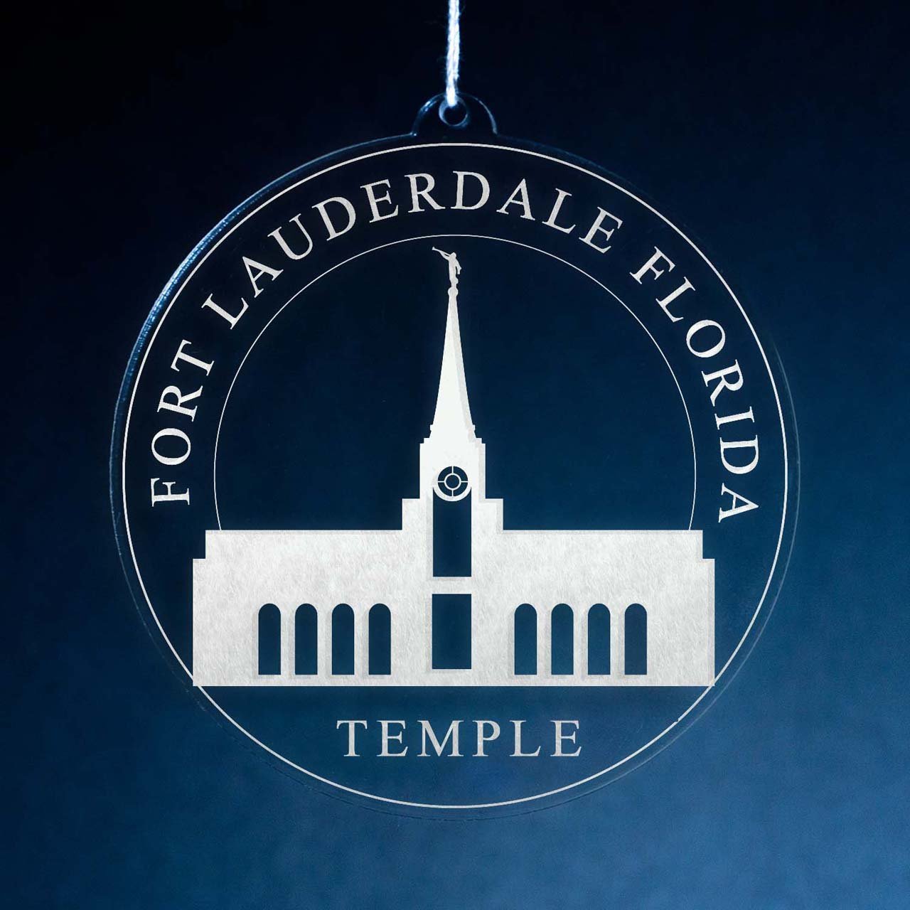 Fort Lauderdale Florida Temple Christmas Ornament - Latter-Day Saint LDS Missionary Gift - Book of Mormon