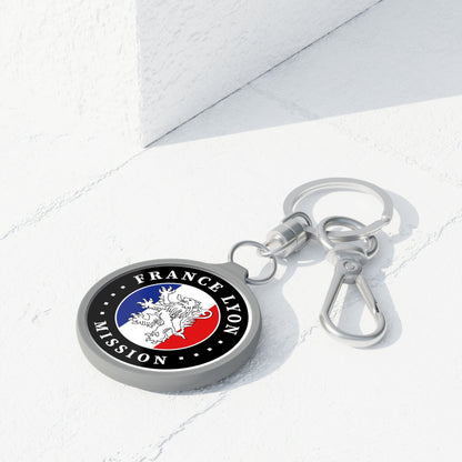 France Lyon Mission Circle Flag Key Tag - Latter-Day Saint LDS Missionary Gift - Book of Mormon