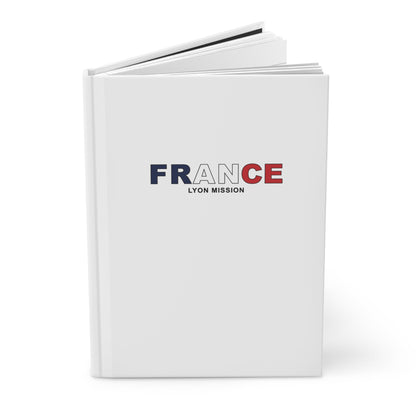 France Lyon Mission Flag Title White Hardcover Journal Matte - Latter-Day Saint LDS Missionary Gift - Book of Mormon