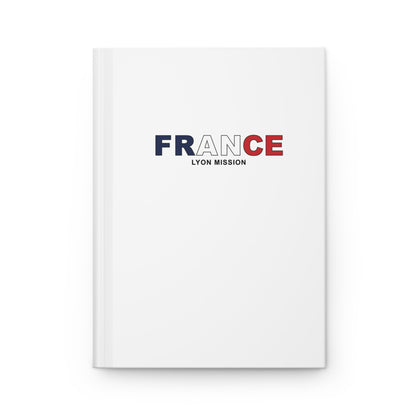 France Lyon Mission Flag Title White Hardcover Journal Matte - Latter-Day Saint LDS Missionary Gift - Book of Mormon