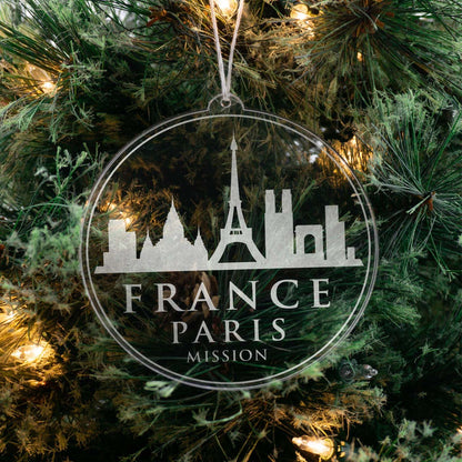 France Paris Mission Christmas Ornament - Latter-Day Saint LDS Missionary Gift - Book of Mormon