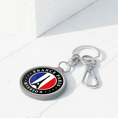 France Paris Mission Circle Flag Key Tag - Latter-Day Saint LDS Missionary Gift - Book of Mormon