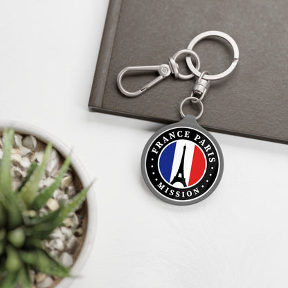 France Paris Mission Circle Flag Key Tag - Latter-Day Saint LDS Missionary Gift - Book of Mormon