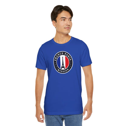 France Paris Mission Flag Logo (Black Border) T-shirt - Latter-Day Saint LDS Missionary Gift - Book of Mormon