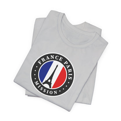 France Paris Mission Flag Logo (Black Border) T-shirt - Latter-Day Saint LDS Missionary Gift - Book of Mormon