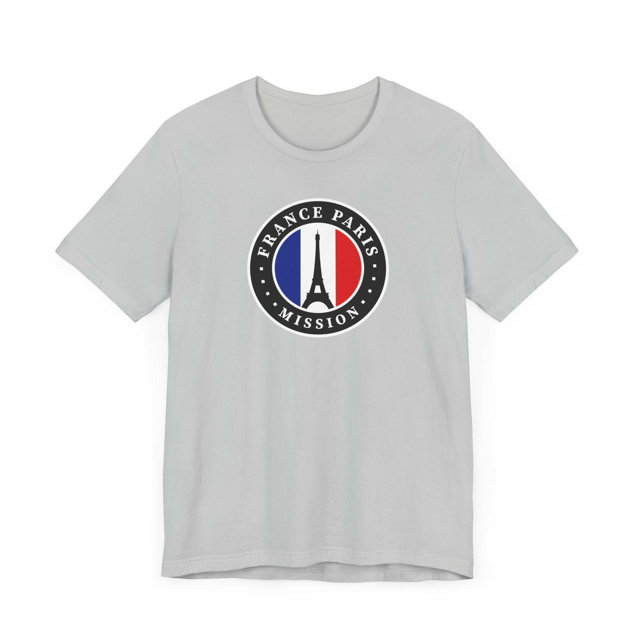 France Paris Mission Flag Logo (Black Border) T-shirt - Latter-Day Saint LDS Missionary Gift - Book of Mormon