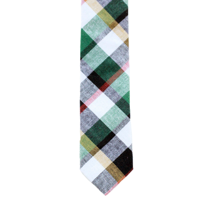 G3 - Green Plaid Cotton - Varied Widths