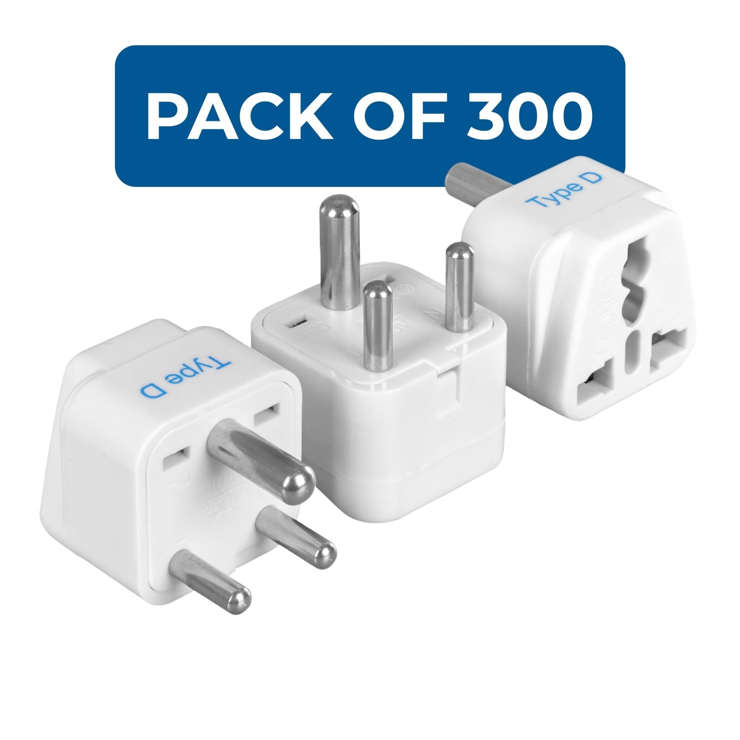 India Travel Adapter - Type D - 3 Pack (GP-10)