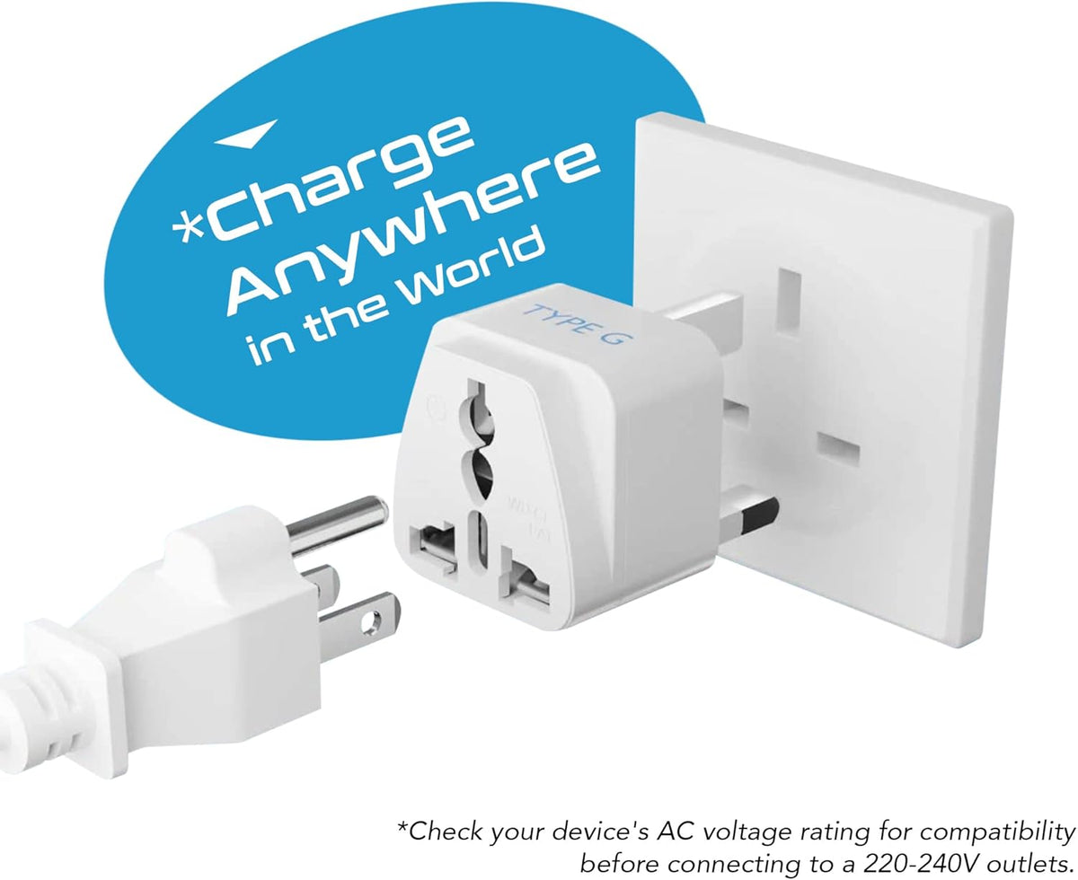 International Travel Adapter Plug Set - 12 pcs (GP-12PK ) - Grounded