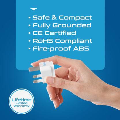 UK, England Travel Adapter - Type G - 3 Pack (GP-7)