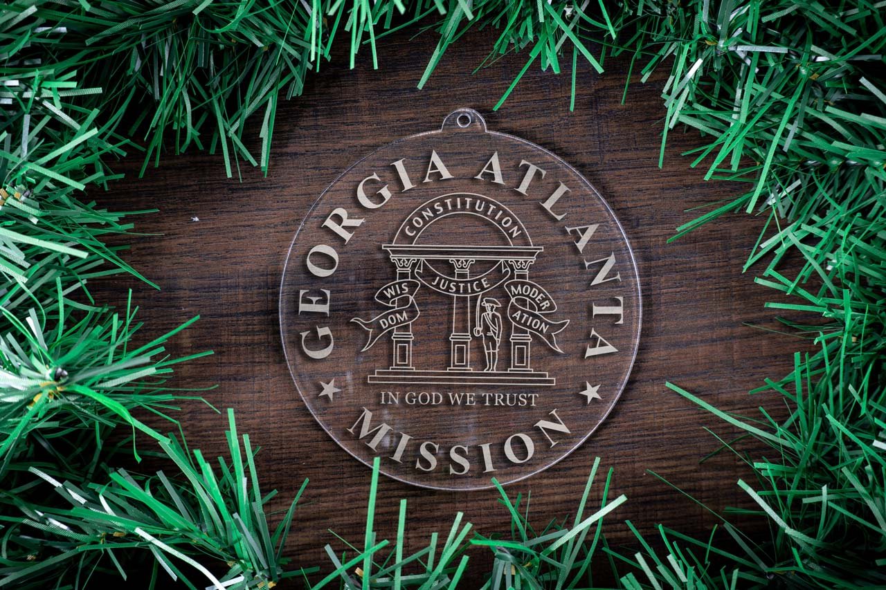 Georgia Atlanta Mission Christmas Ornament - Latter-Day Saint LDS Missionary Gift - Book of Mormon