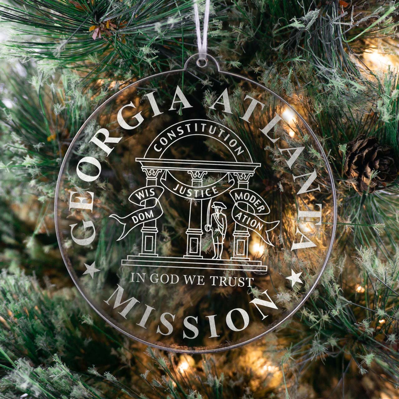 Georgia Atlanta Mission Christmas Ornament - Latter-Day Saint LDS Missionary Gift - Book of Mormon