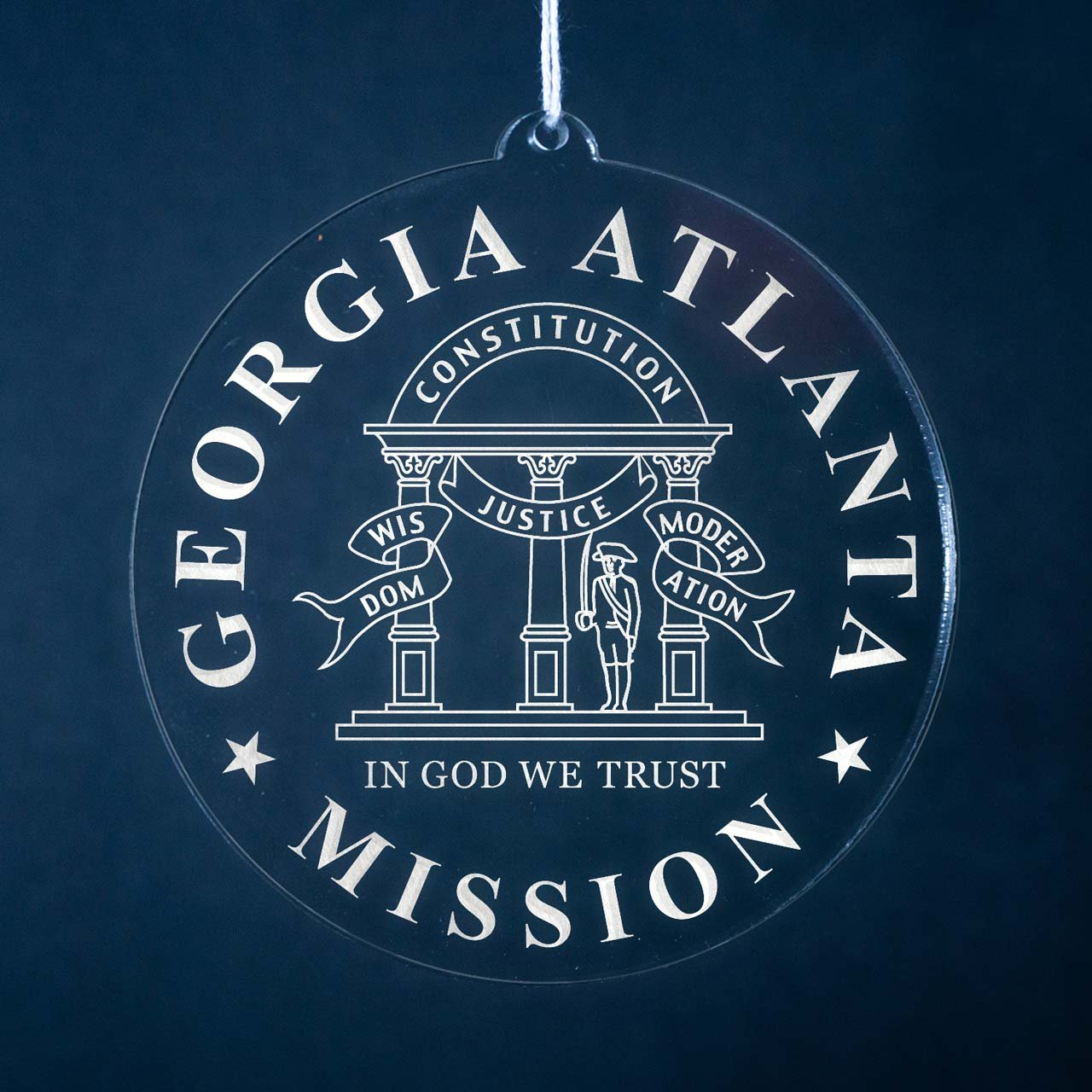 Georgia Atlanta Mission Christmas Ornament - Latter-Day Saint LDS Missionary Gift - Book of Mormon