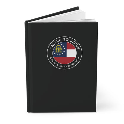 Georgia Atlanta Mission Circle Flag Called to Serve Black Hardcover Journal Matte - Latter-Day Saint LDS Missionary Gift - Book of Mormon