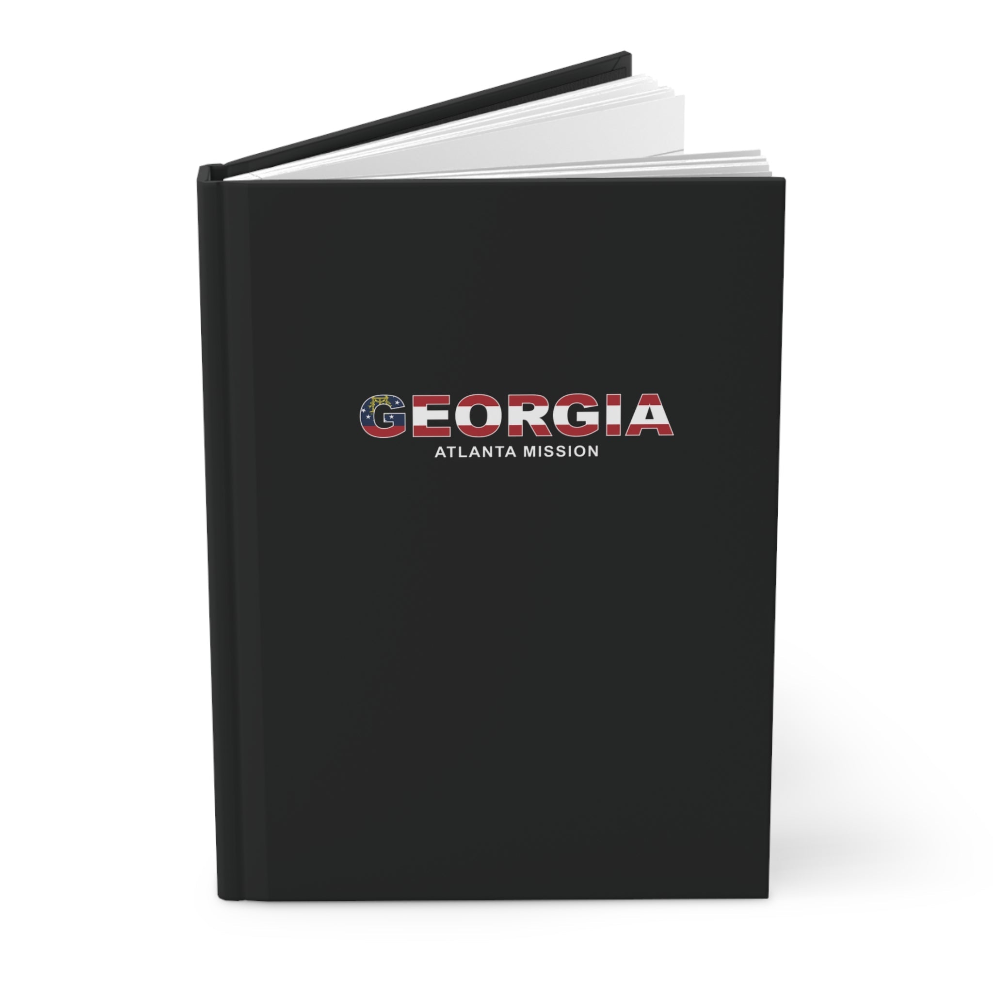 Georgia Atlanta Mission Flag Title Black Hardcover Journal Matte - Latter-Day Saint LDS Missionary Gift - Book of Mormon