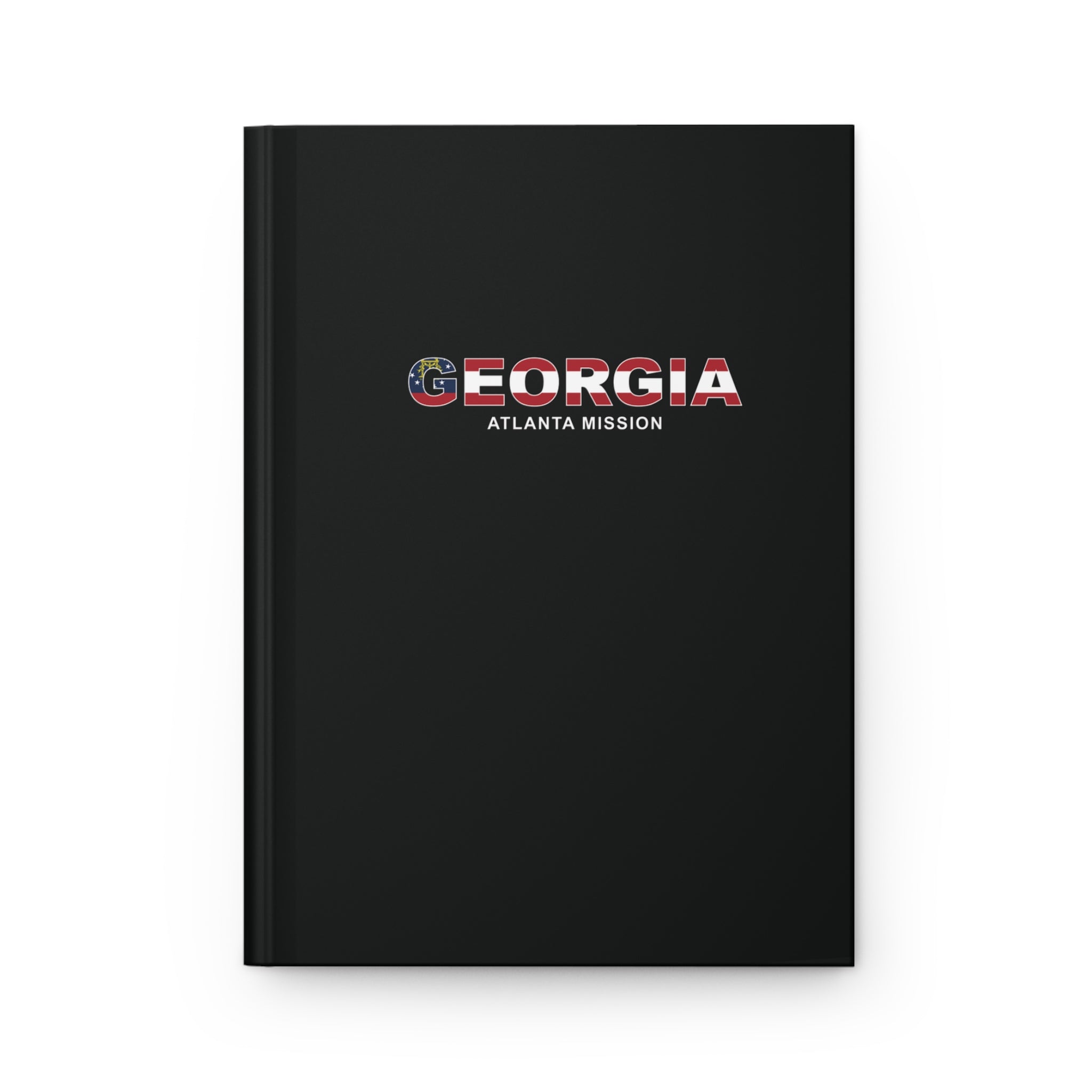 Georgia Atlanta Mission Flag Title Black Hardcover Journal Matte - Latter-Day Saint LDS Missionary Gift - Book of Mormon