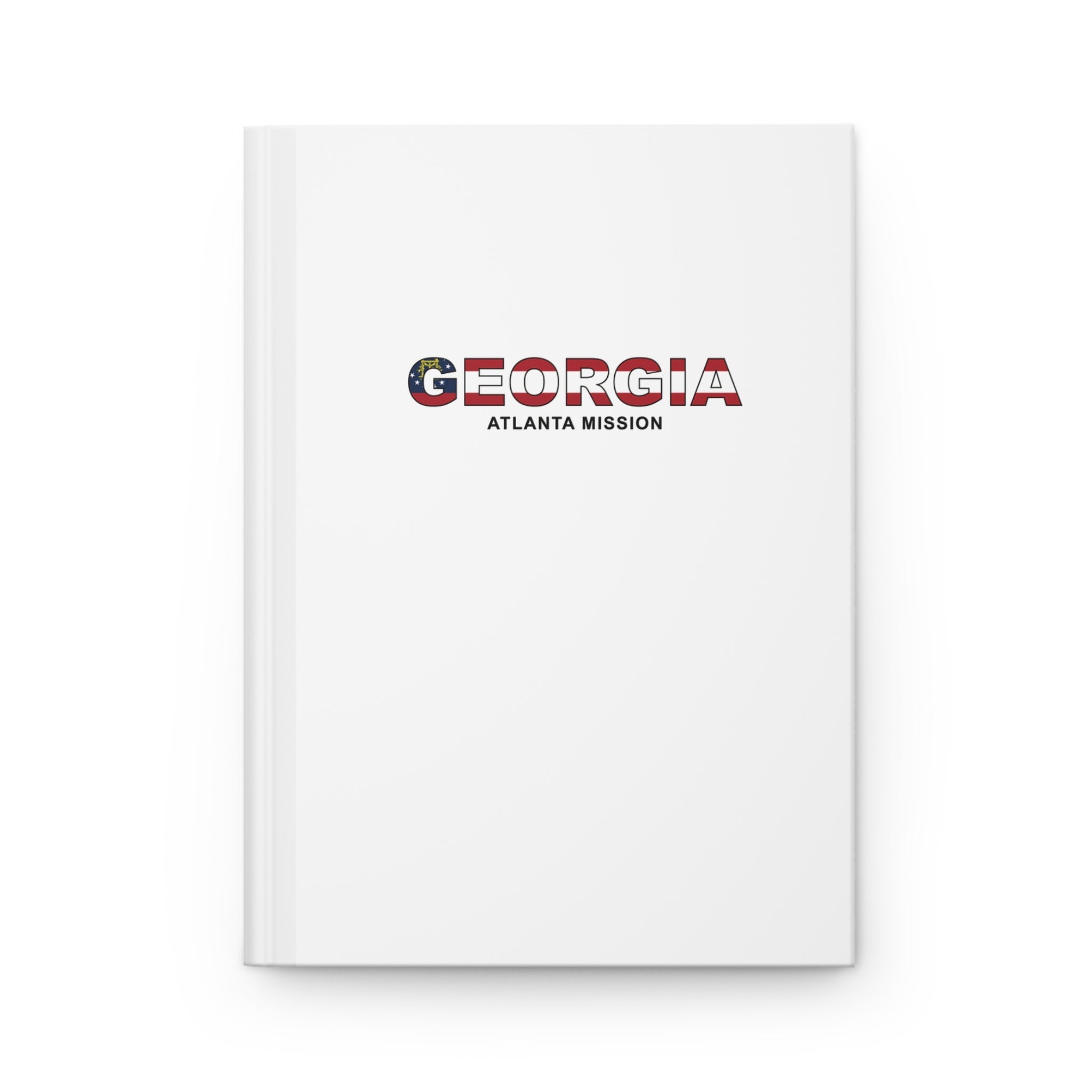 Georgia Atlanta Mission Flag Title White Hardcover Journal Matte - Latter-Day Saint LDS Missionary Gift - Book of Mormon