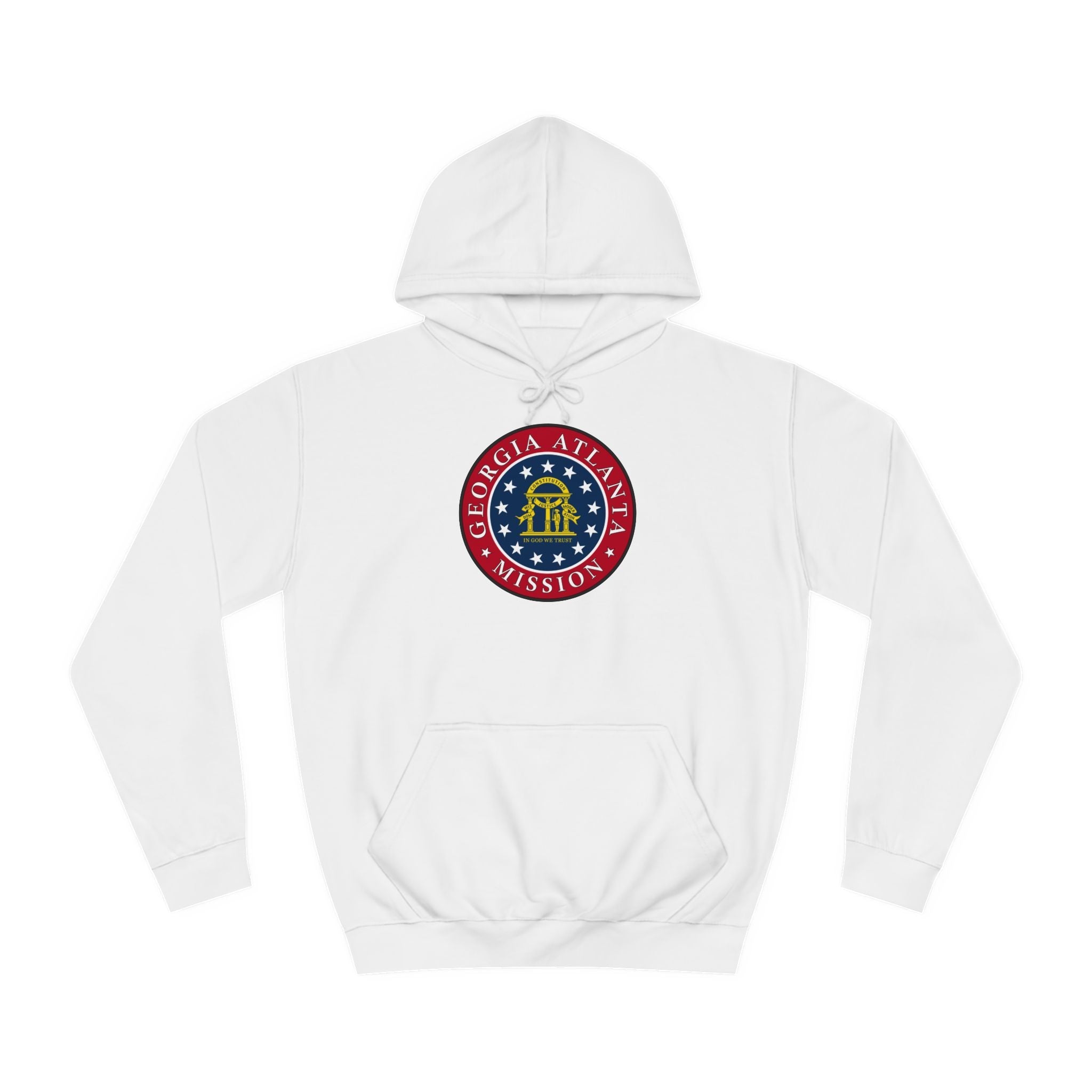 Georgia Atlanta Mission State Flag Logo (Black Border) College Hoodie