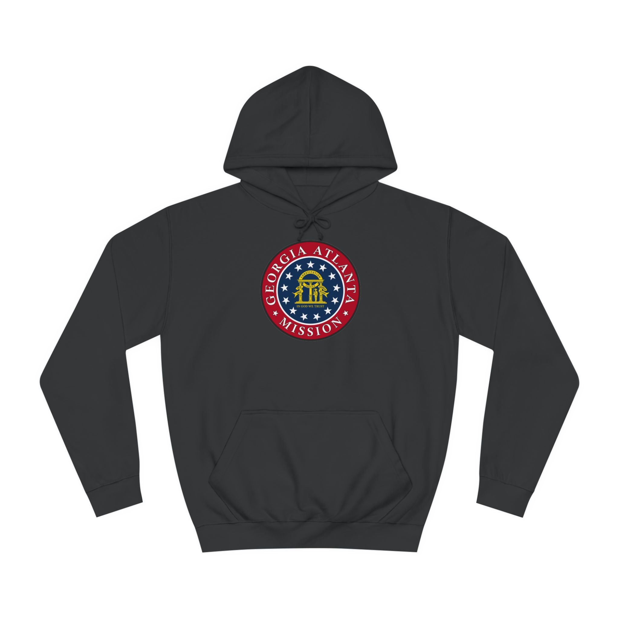 Georgia Atlanta Mission State Flag Logo (Black Border) College Hoodie