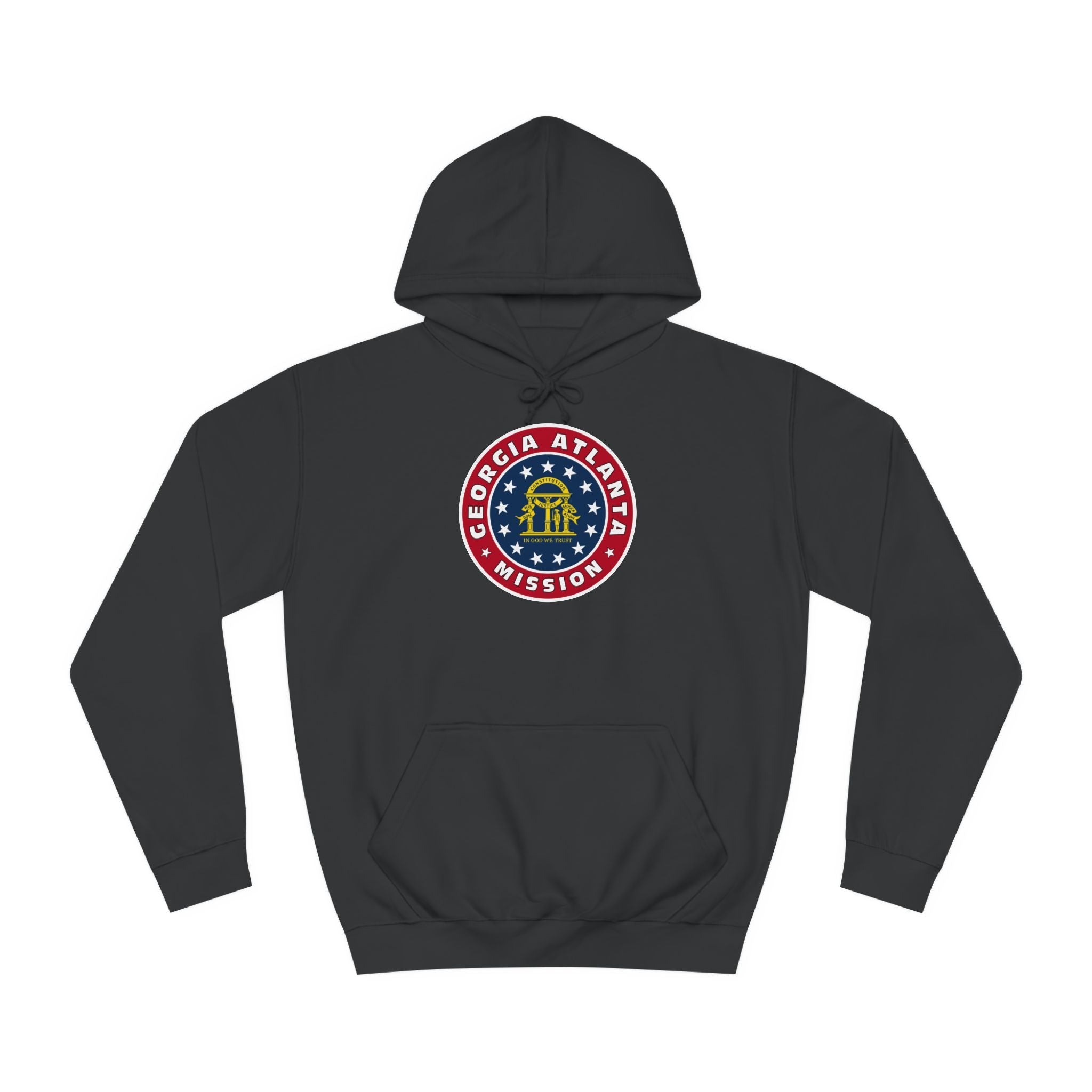 Georgia Atlanta Mission State Flag Logo (White Border) College Hoodie