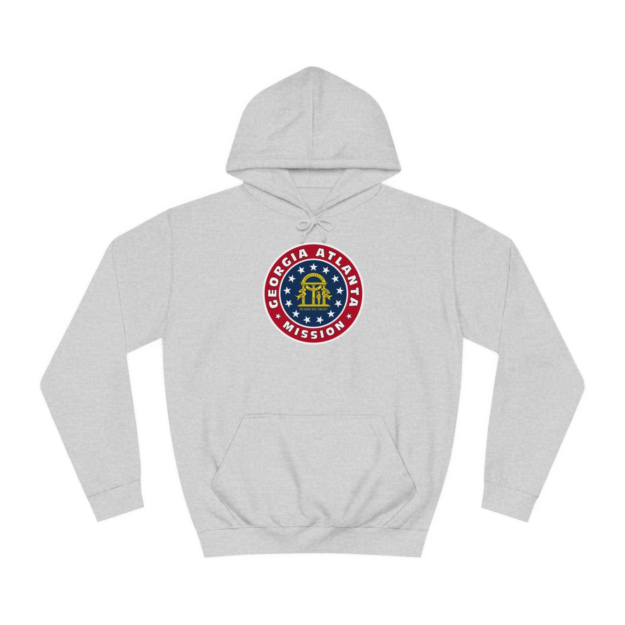 Georgia Atlanta Mission State Flag Logo (White Border) College Hoodie