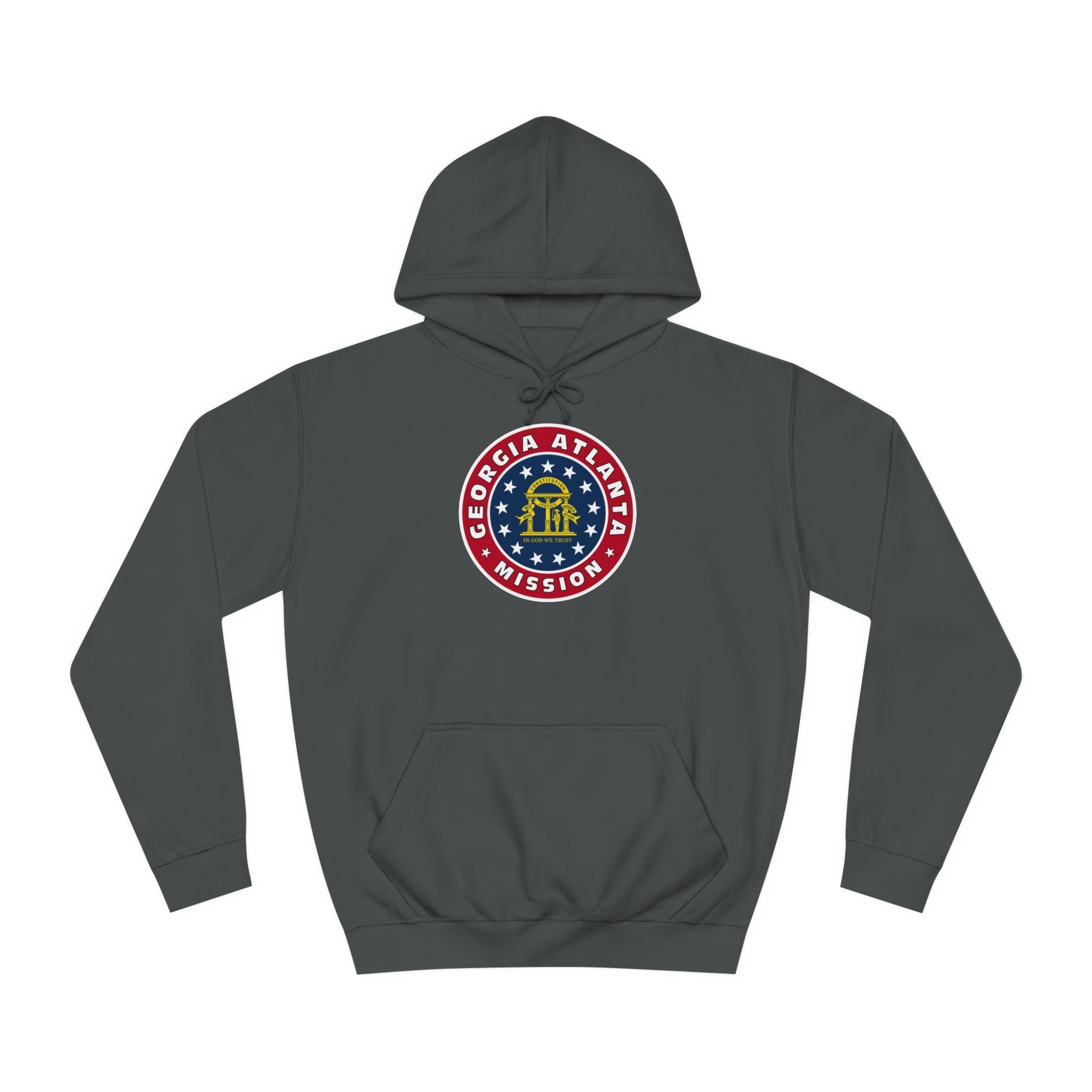 Georgia Atlanta Mission State Flag Logo (White Border) College Hoodie